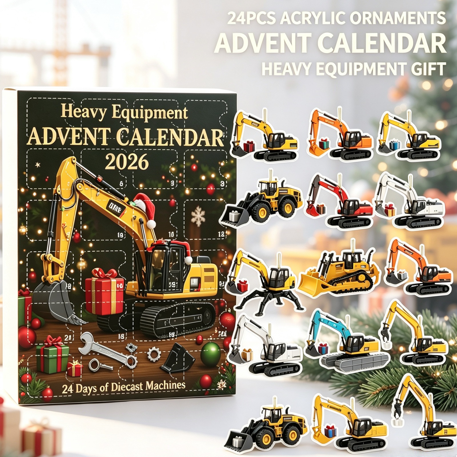 Christmas Countdown Blind Box Excavator Christmas Ornament