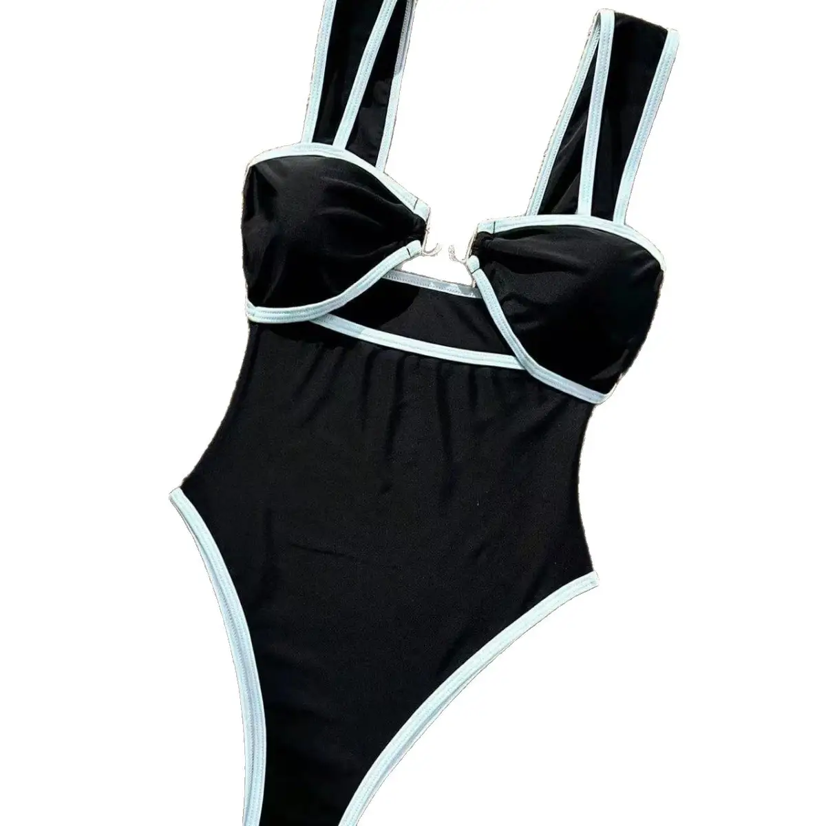 Sexy Swimsuit Solid-color Hollow-out Bikini For Women