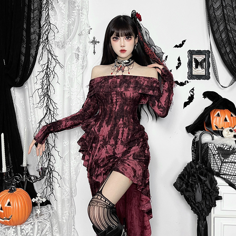 New Sexy Split Off-shoulder Dress Women