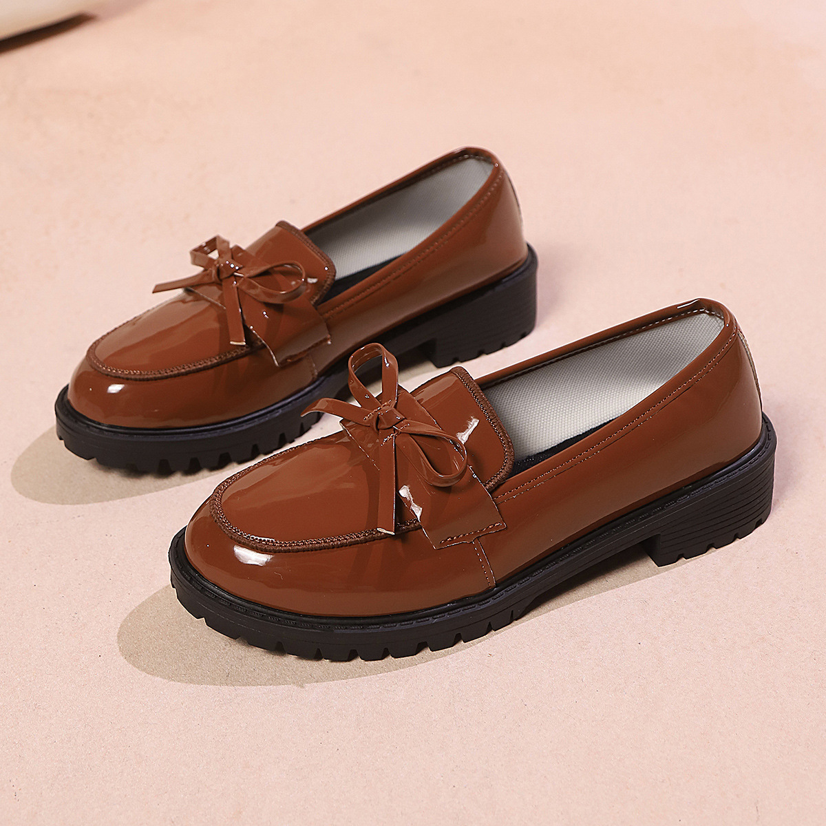 Bow Low-Heel Loafers, picture 4 of 7