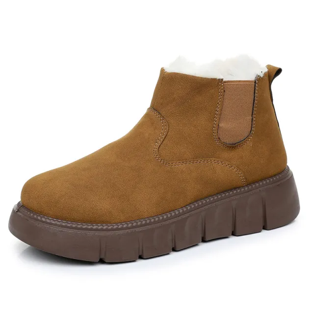 Shoes Women Winter New Ladies Fleece Lined Thick Camel - Shop at LoveMi