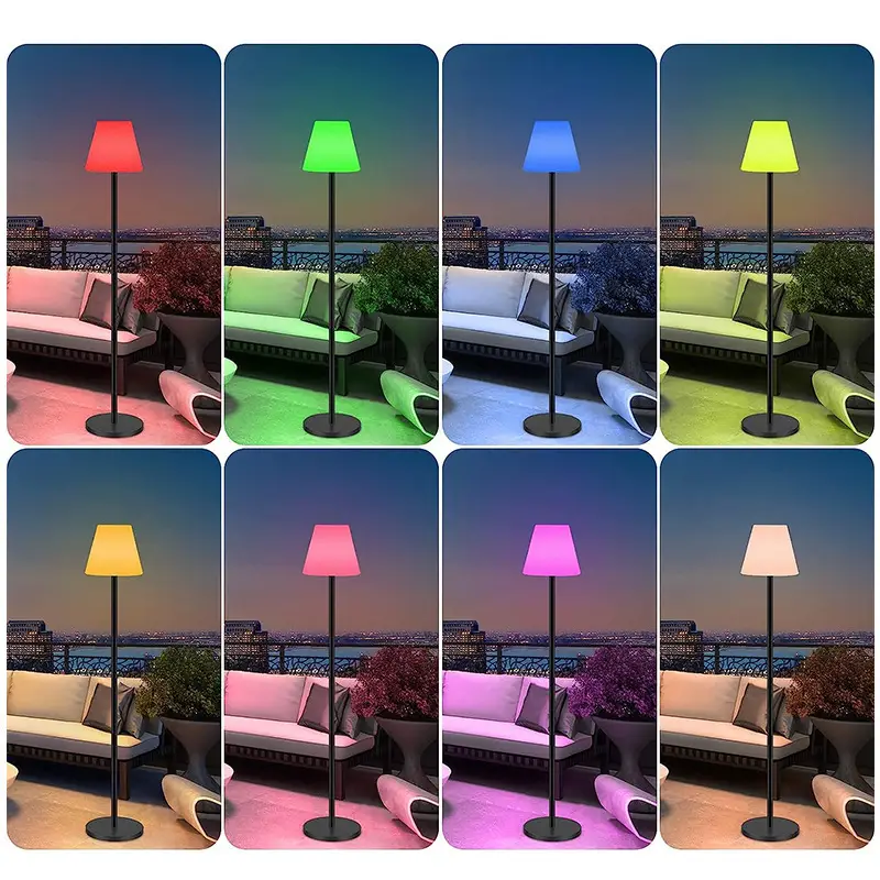Outdoor Courtyard Rotational Plastic Solar Floor Lamp