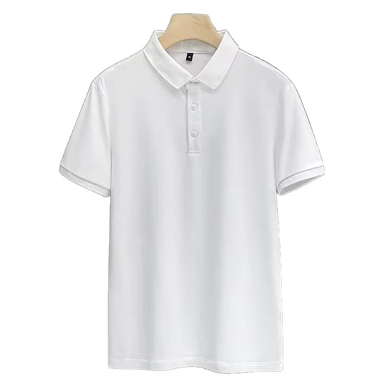 Heavyweight Mens Polo Shirt Short-sleeved T-shirt With A Turn-down Collar