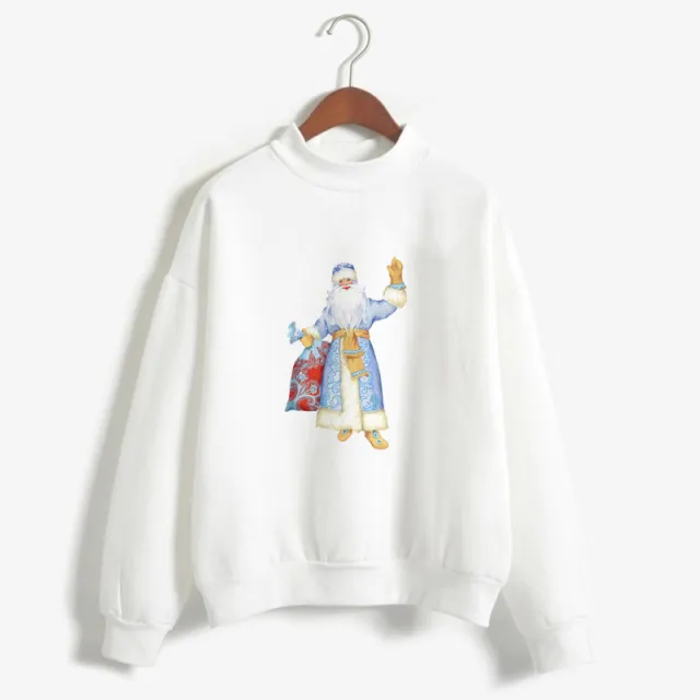 Christmas Printing Turtleneck Sweater Women 610Style - Shop at LoveMi