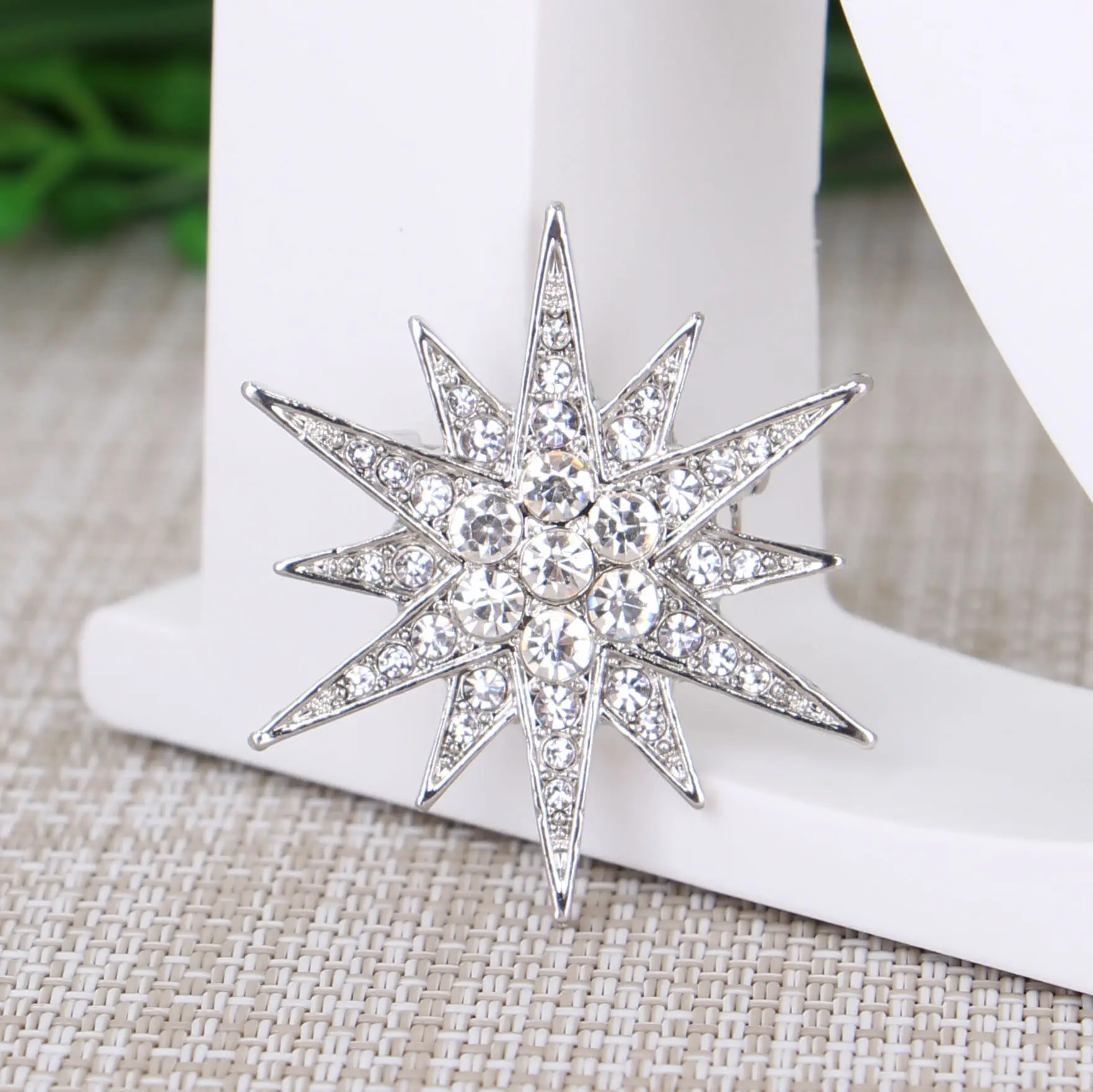 Diamond Fashion Cufflink Brooch