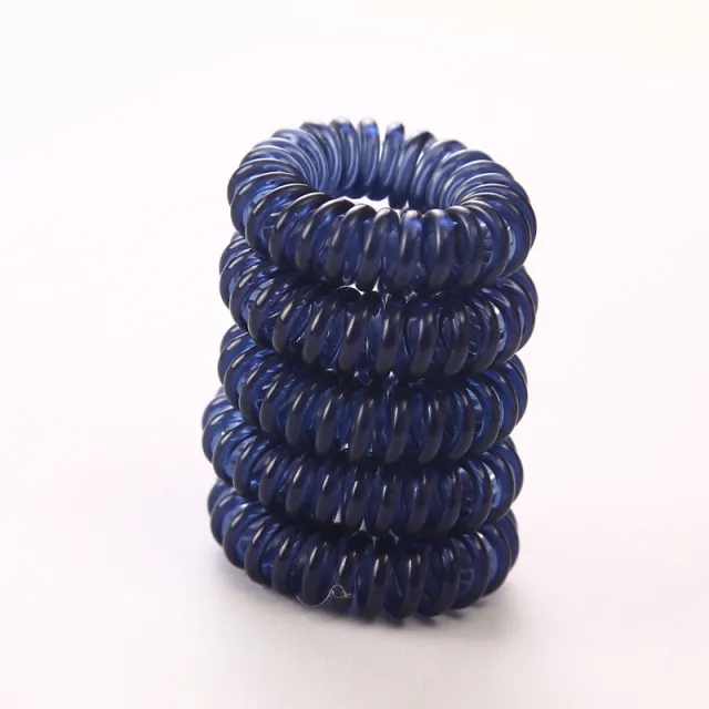 Transparent Phone Line Hair Ring Small Size Cute High Elastic Thin Hair Rope D170 Navy Blue - Shop at LoveMi