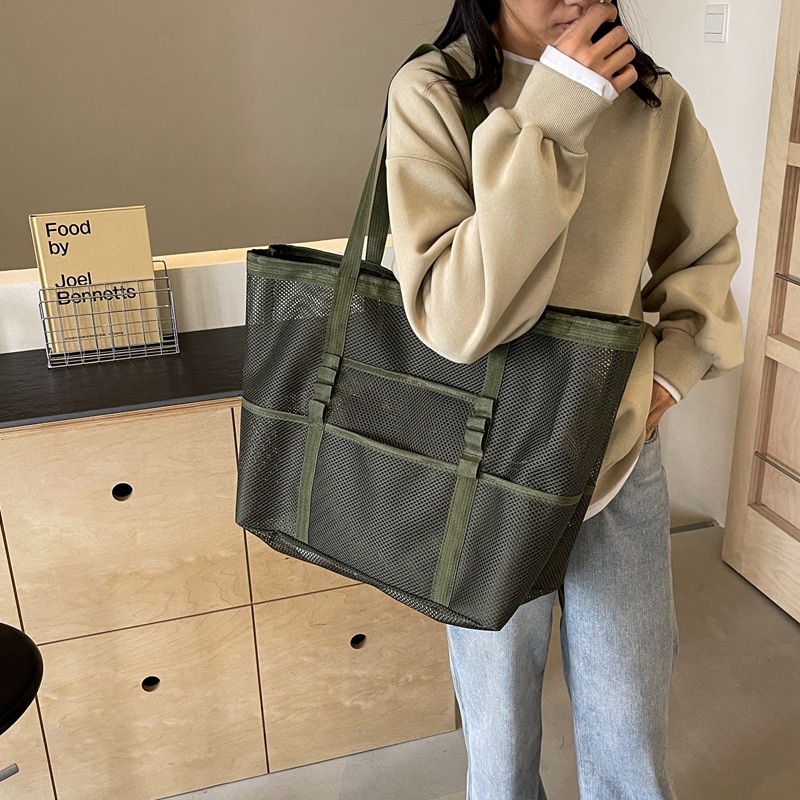 Mesh Beach Bag Large-capacity Beach Tote For Women