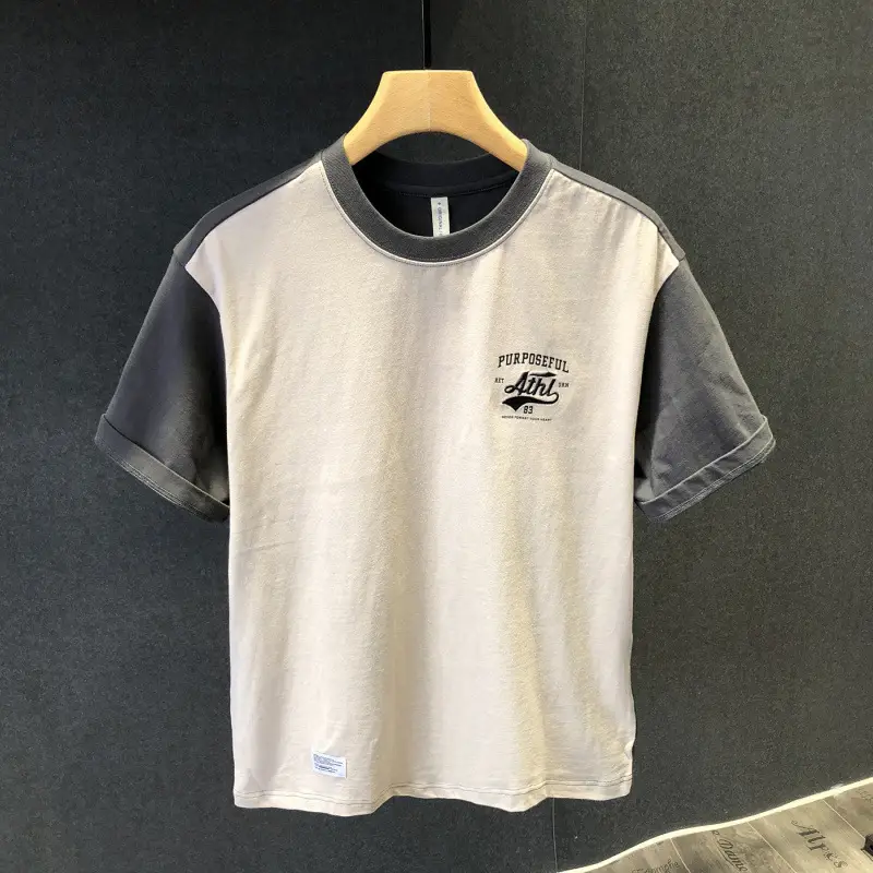 Men's Summer New Short Sleeve T-shirt Round Neck Half Sleeve Top