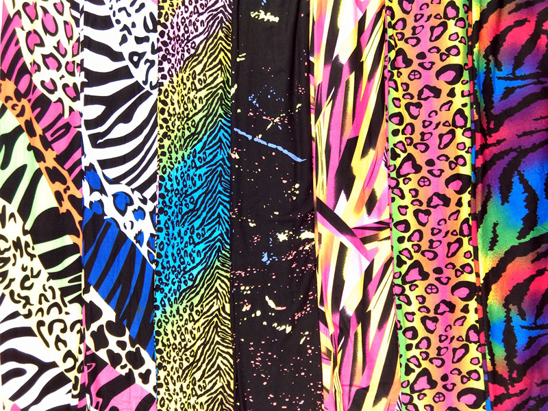 Title 3, European and American Color Neon Leopard Print ...