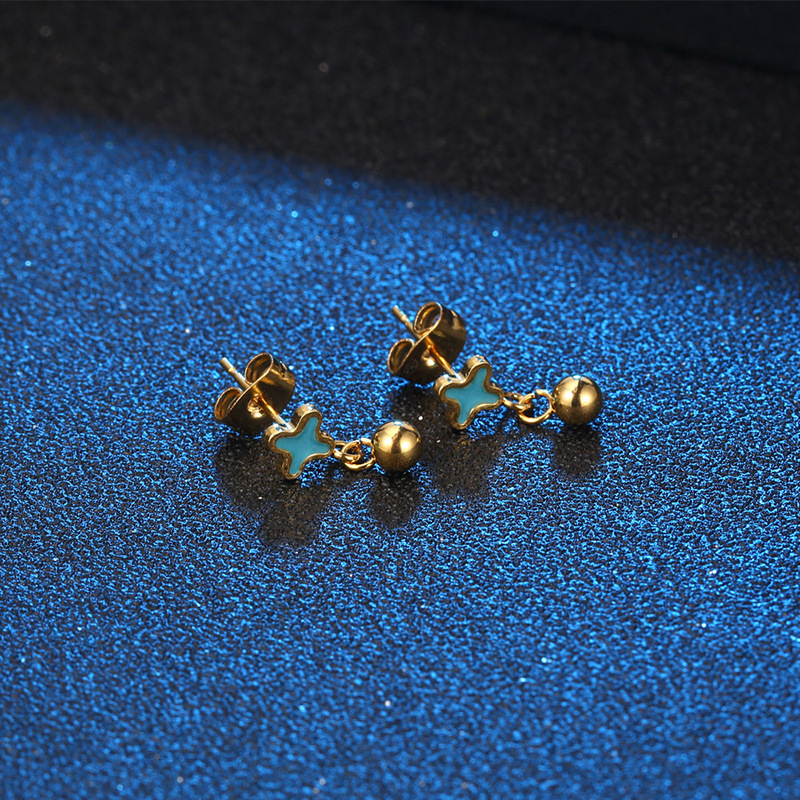 Small Refined And Simple Mini Titanium Steel Ear Studs Women