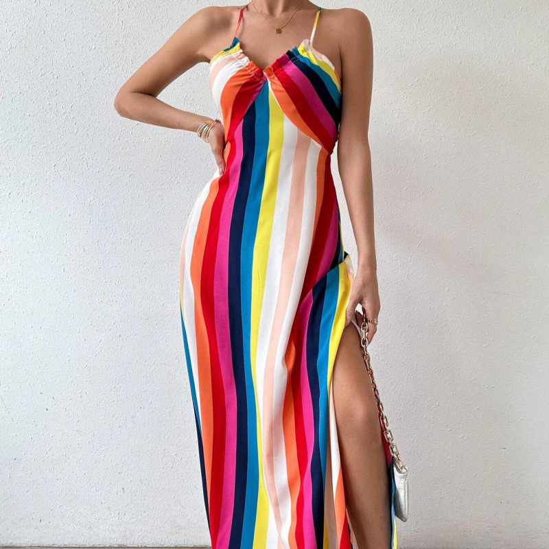 Womens Stylish Sexy Figure-hugging Slip Dress