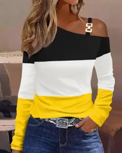 Women's Autumn Simplicity Shoulder Collar Shirt - Picture 6 - View 1