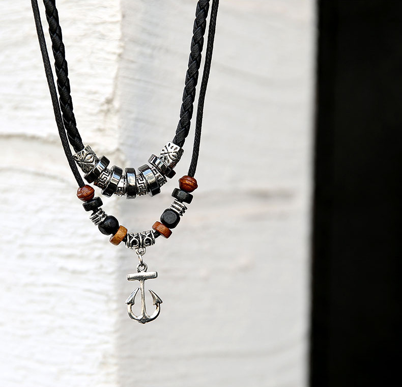 Boat Anchor Necklace Male Student Retro Hipster