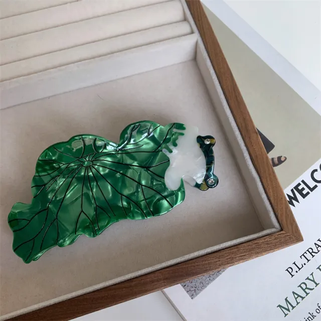 Frog Grip Color Matching Hair Claw Shark Clip Hair Accessories Long Dark Green Frog Grip - Shop at LoveMi