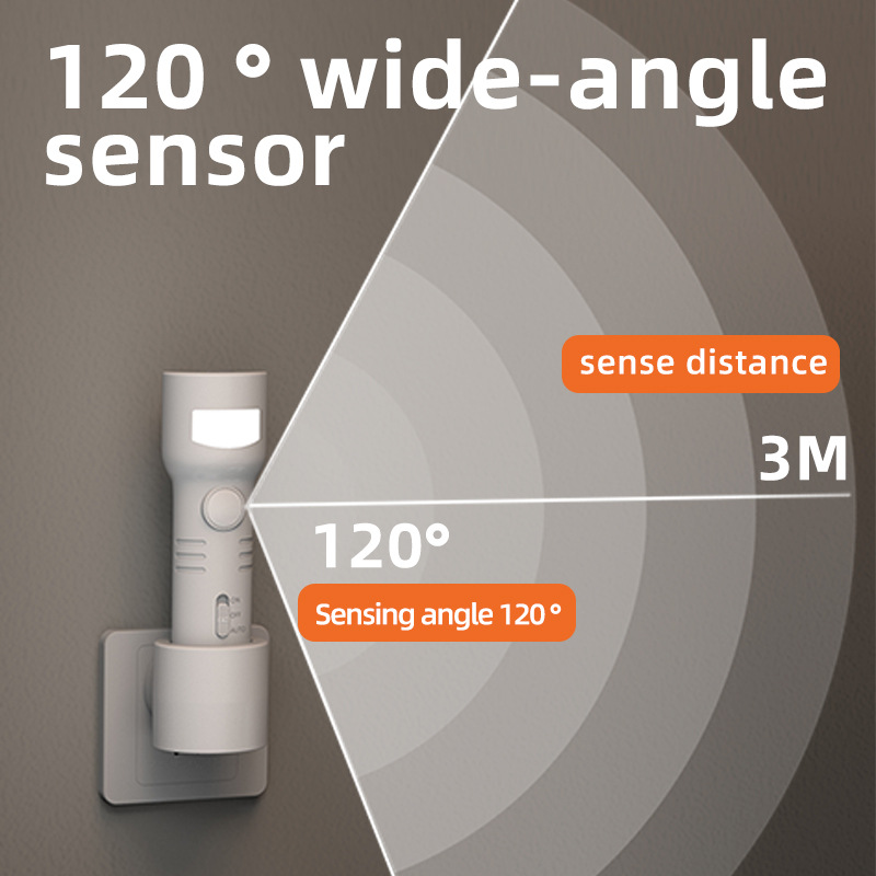 Rechargeable With Flashlight Induction Lamp People Walking Light