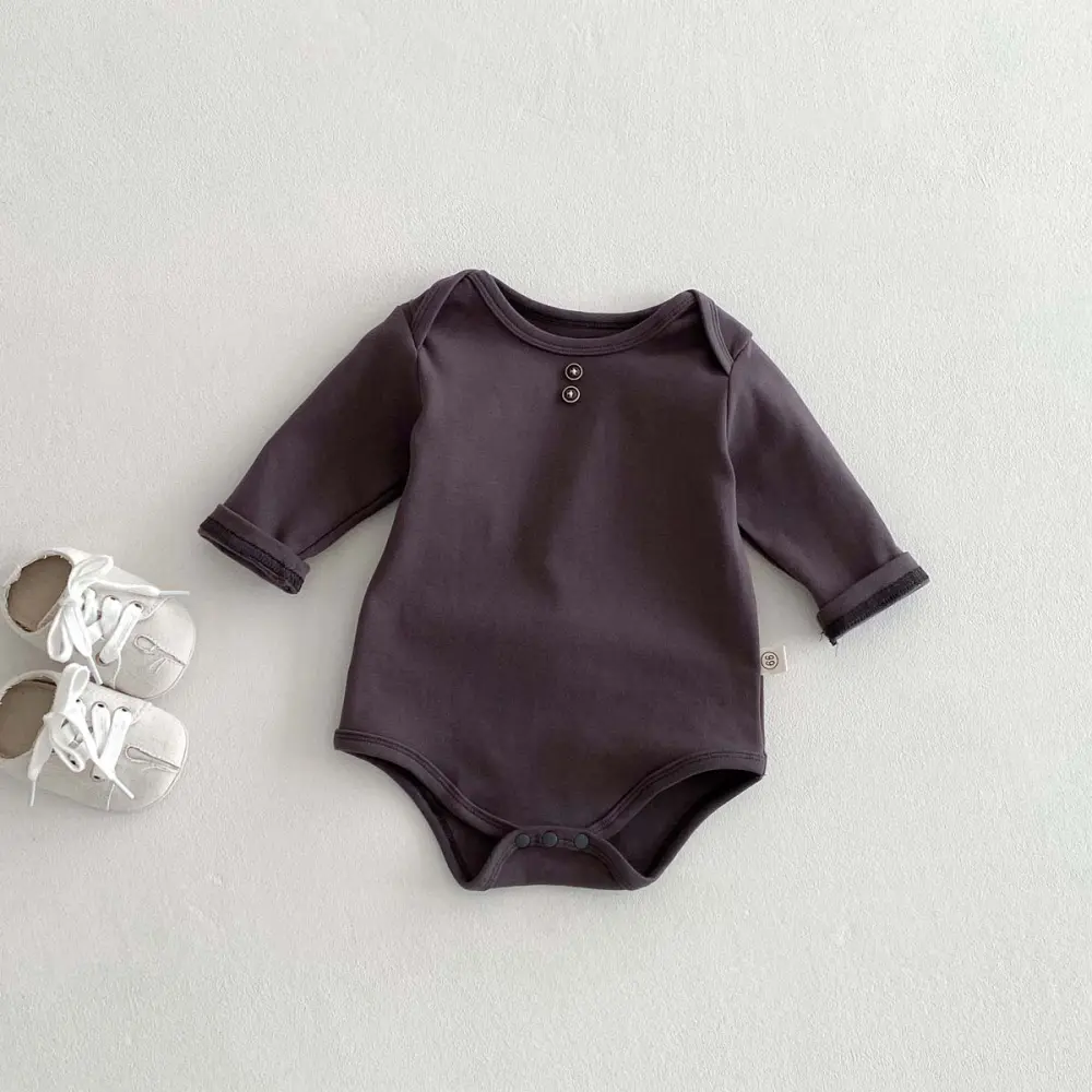 Newborn Clothes Baby Spring and Autumn Solid Color Long