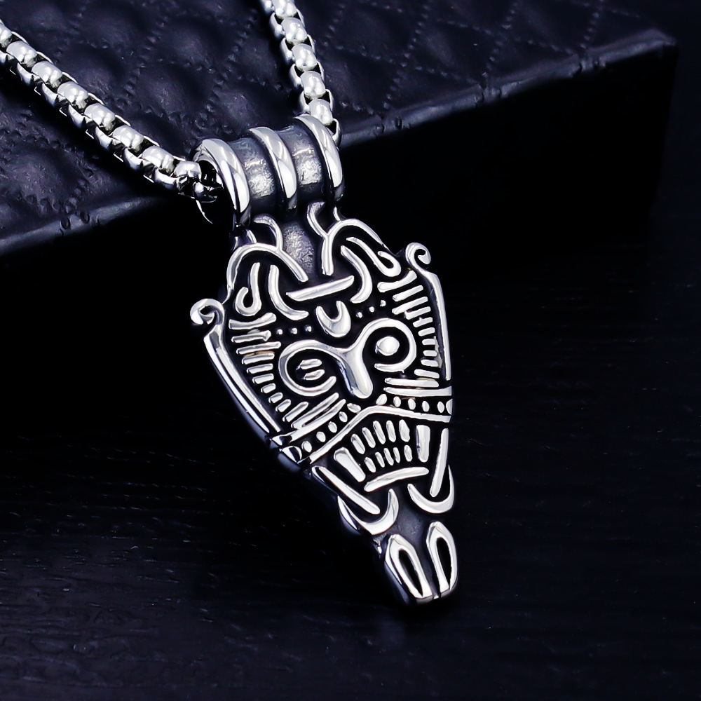 European And American Retro Mens Pendant Stainless Steel Titanium Steel Necklace