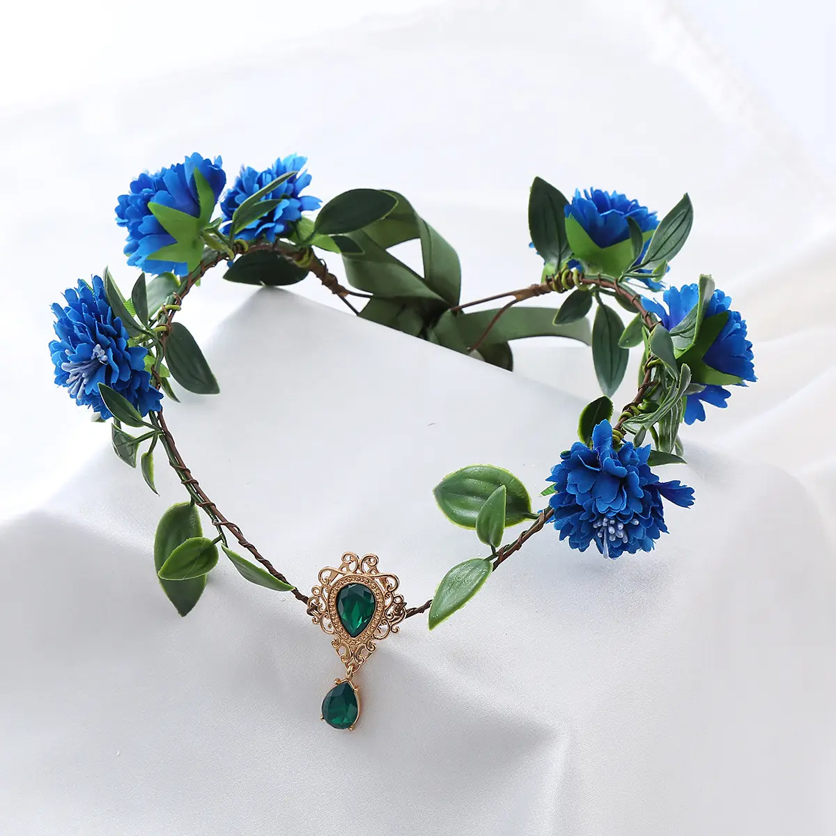 Artificial Flower Handmade Mori Style Green Leaf