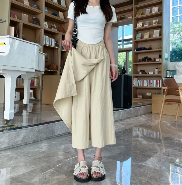 Women's Fashion Personalized Straight Casual Pants Khaki - Shop at LoveMi