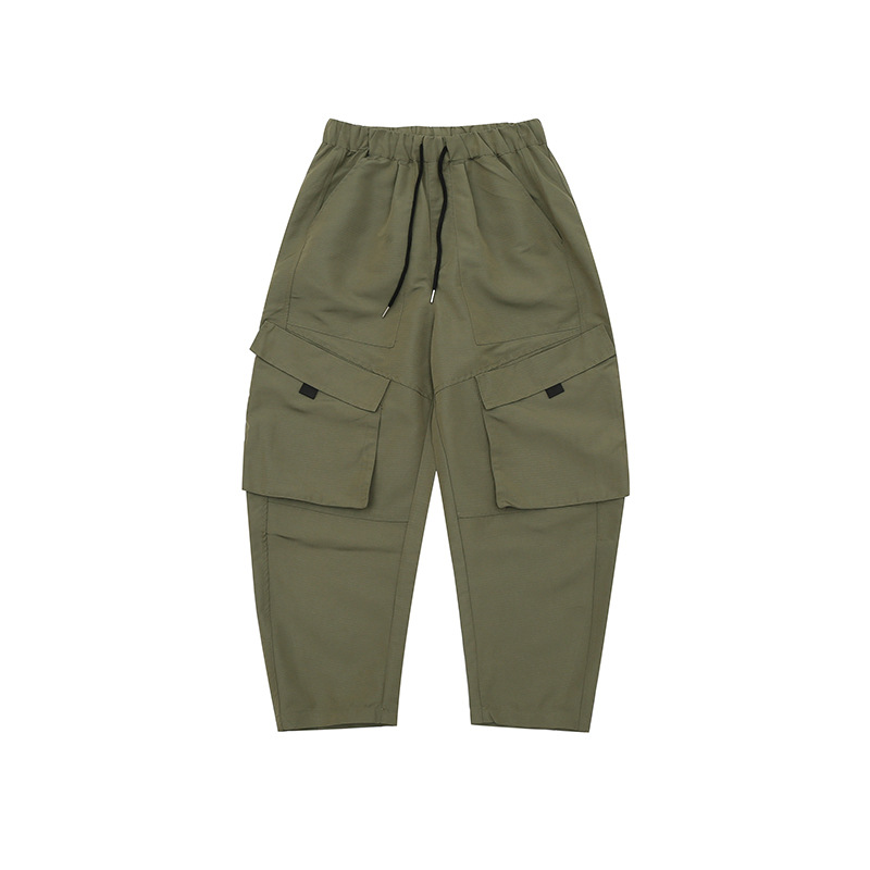 Men's Fashion Casual Solid Color Retro Workwear Pants