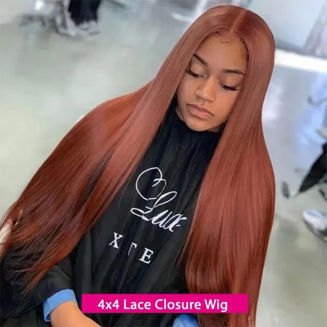 European And American Long Straight Front Lace Wig Chocolate - Shop at LoveMi