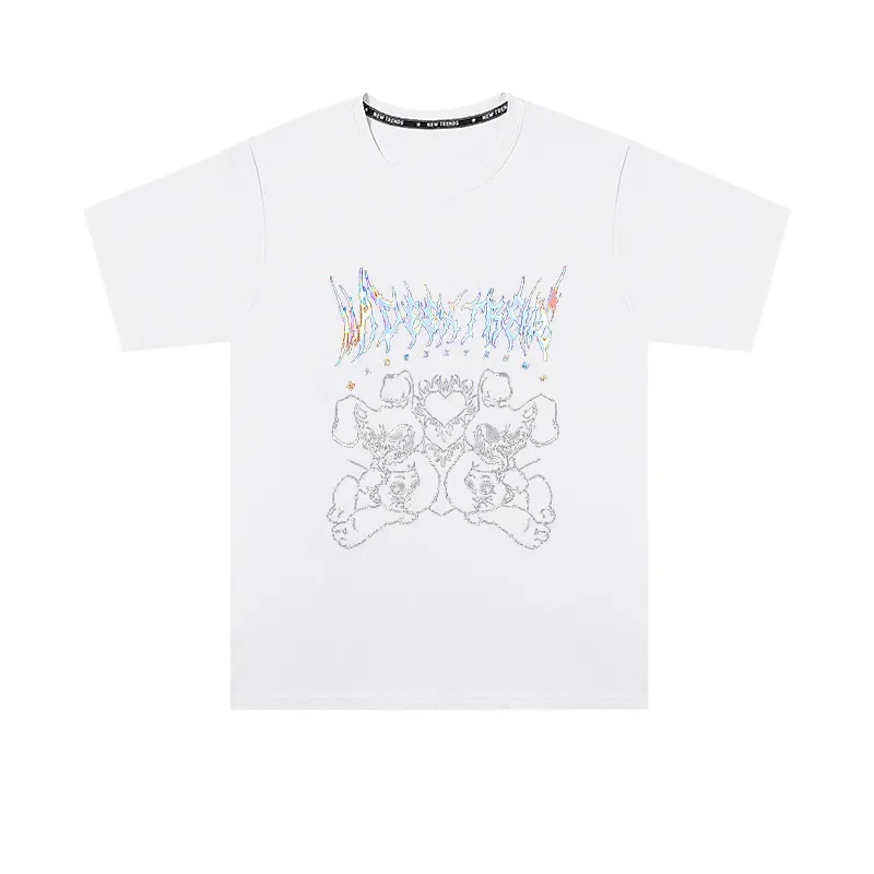 Butterfly Pattern Fashion Brand Short Sleeve T-shirt Women's Comfortable Loose Style Top Women - 2 Style-Xl