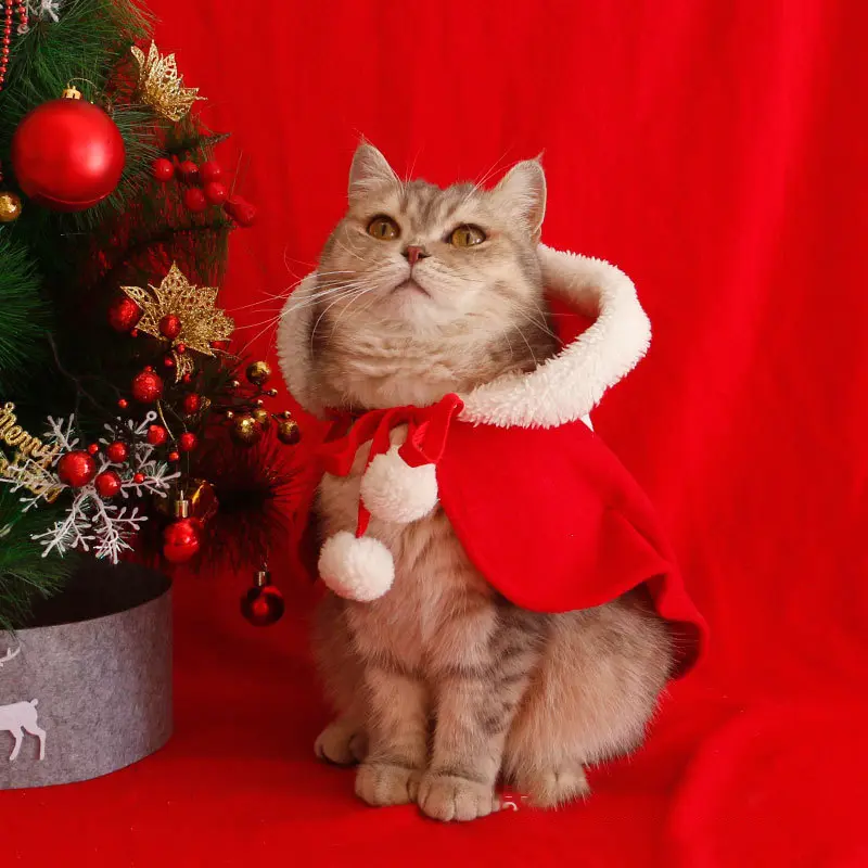 Pet Christmas Cloak Cat Dog Supplies Winter