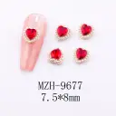 Glass New Year Nail Ornament Red Bow Accessories view 18