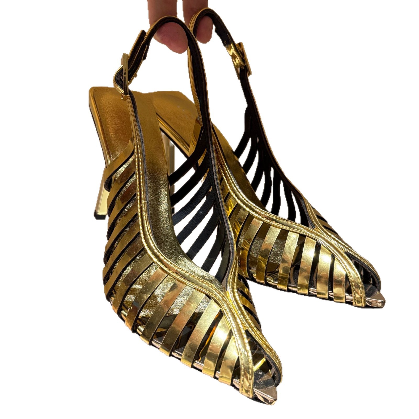 Pointed-Toe Stiletto Sandals