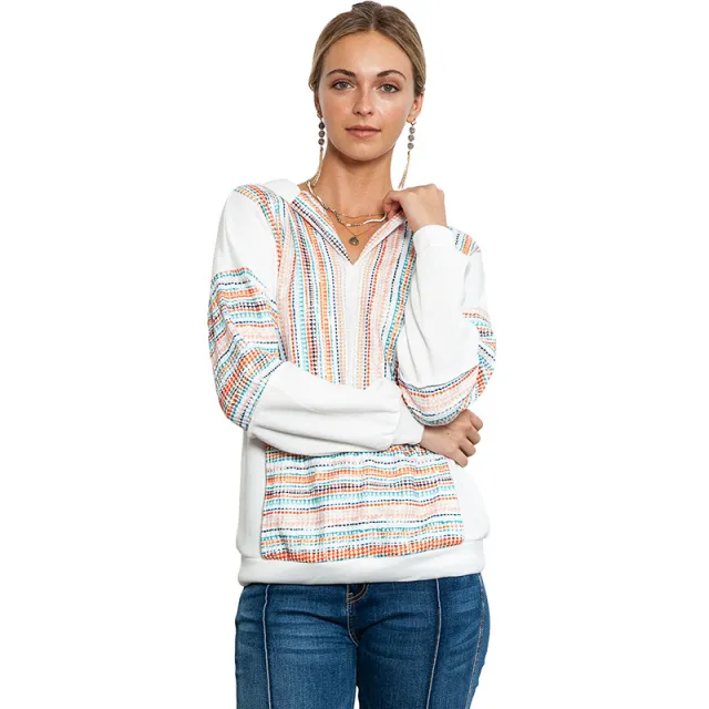 Women's European And American Leisure Loose Texture Stitching Long sleeved Top Lc25122901 Color M - Shop at LoveMi