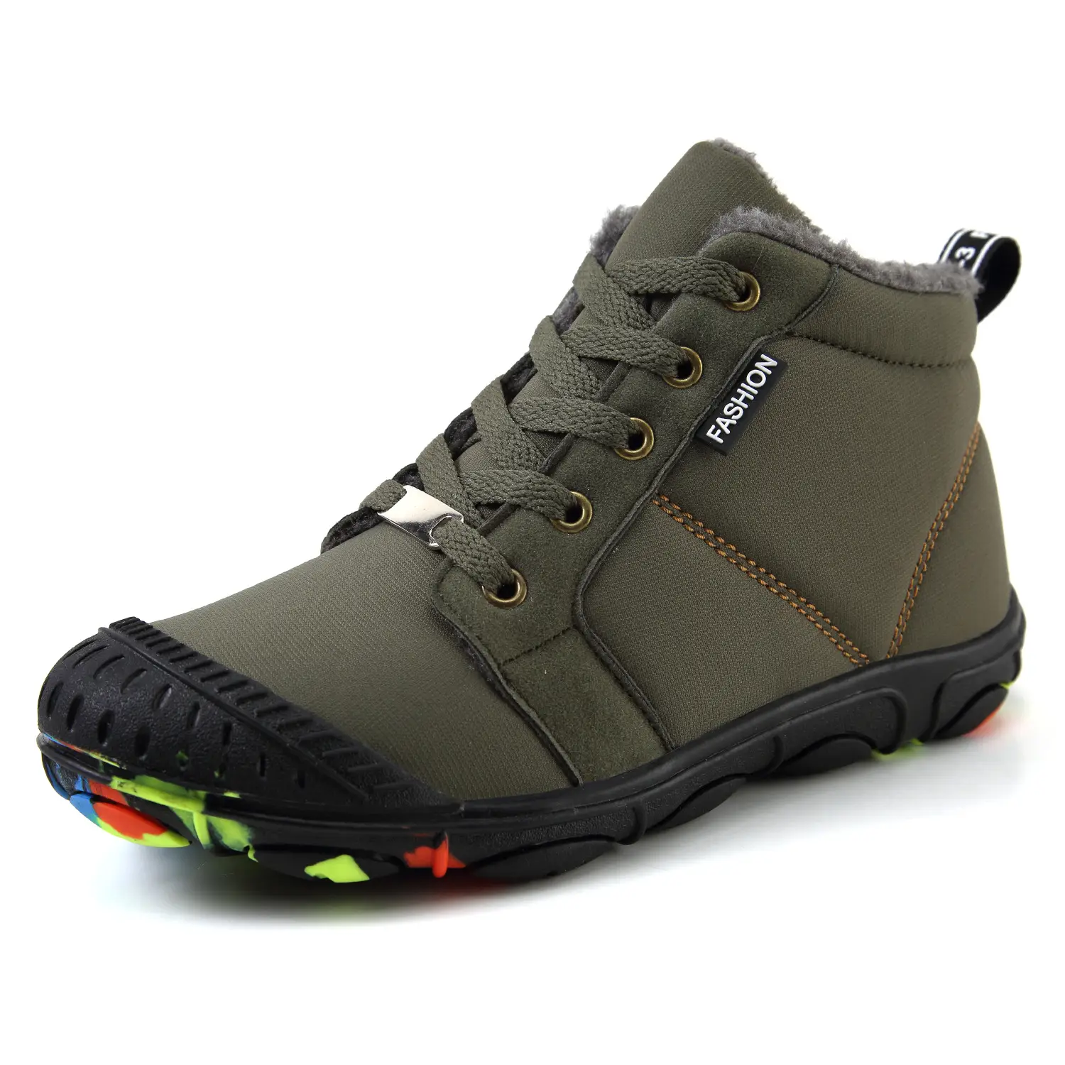 Children's Cotton Shoes Outdoor High-top Snow Boots Warm With Velvet