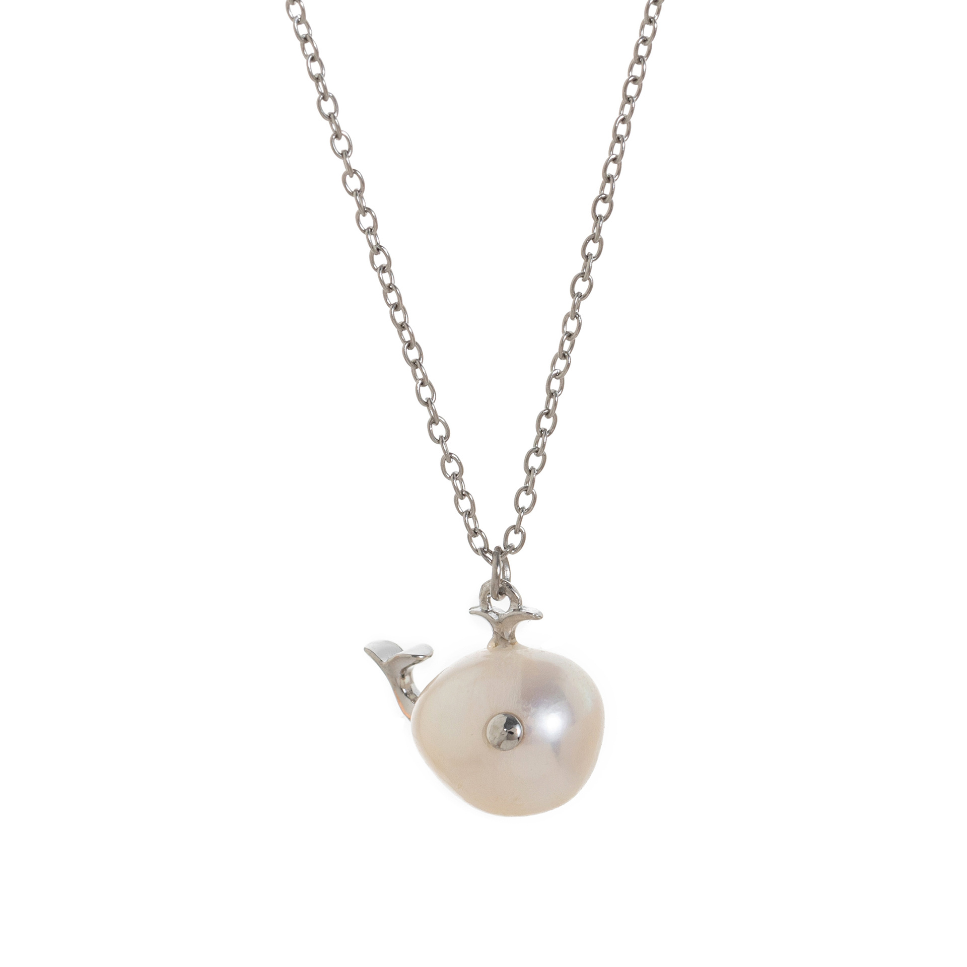 Baroque Little Whale Necklace With Shaped Pearls And Marine Life Designs
