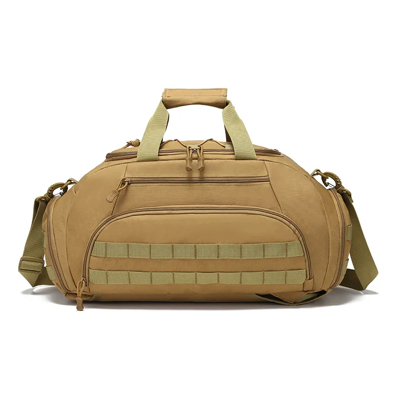 Travel Bag Large Shoe Storage Bag Multipurpose Backpack Luggage Bag - Mud Color-45L