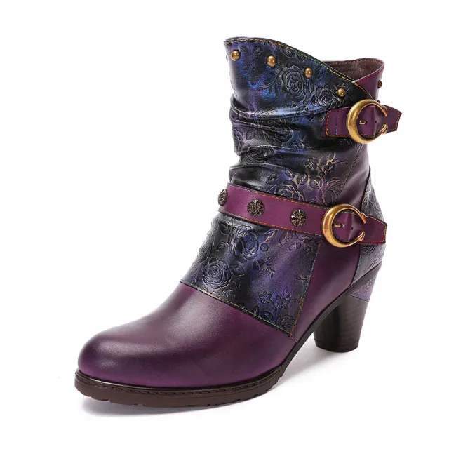 Retro women's boots Bohemian women's shoes Eggplant Color 41 - Shop at LoveMi