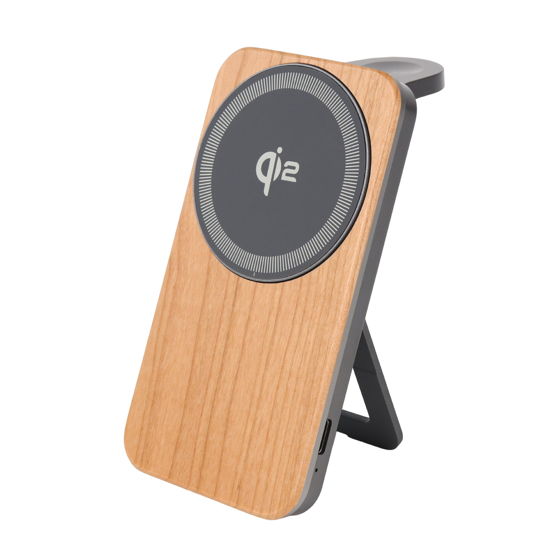 Aluminum Alloy Foldable Ultra-Thin Desktop Magnetic Wireless Charger For Phones And Smartwatches 4
