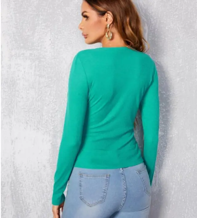 Autumn And Winter Women's Base Shirt Green - Shop at LoveMi