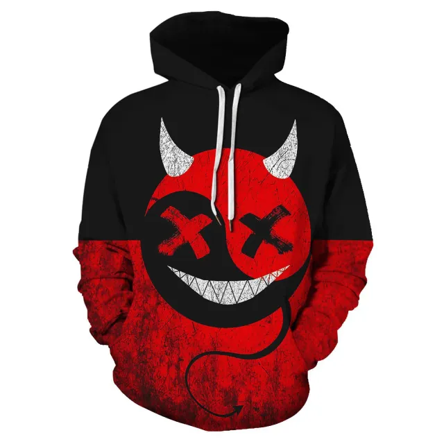 Men's Casual All match 3D Digital Printed Hoodie A68H Kqc Fww0805A55 L - Shop at LoveMi