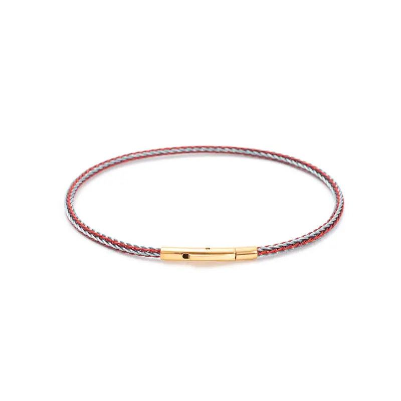 Snap Button Gold DIY Beaded 2MM Wire Rope Bracelet