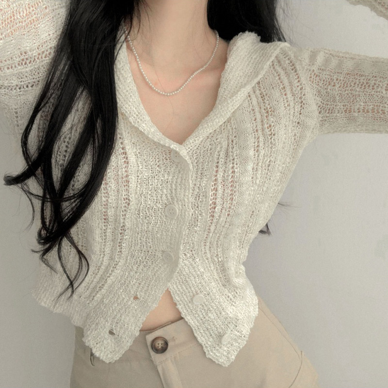 Women's Thin Long-sleeved Short Sweater