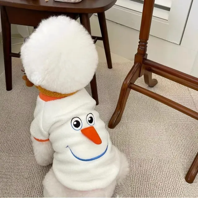 Christmas Funny Transformation Snowman Dog Hoodie Orange Snowman - Shop at LoveMi