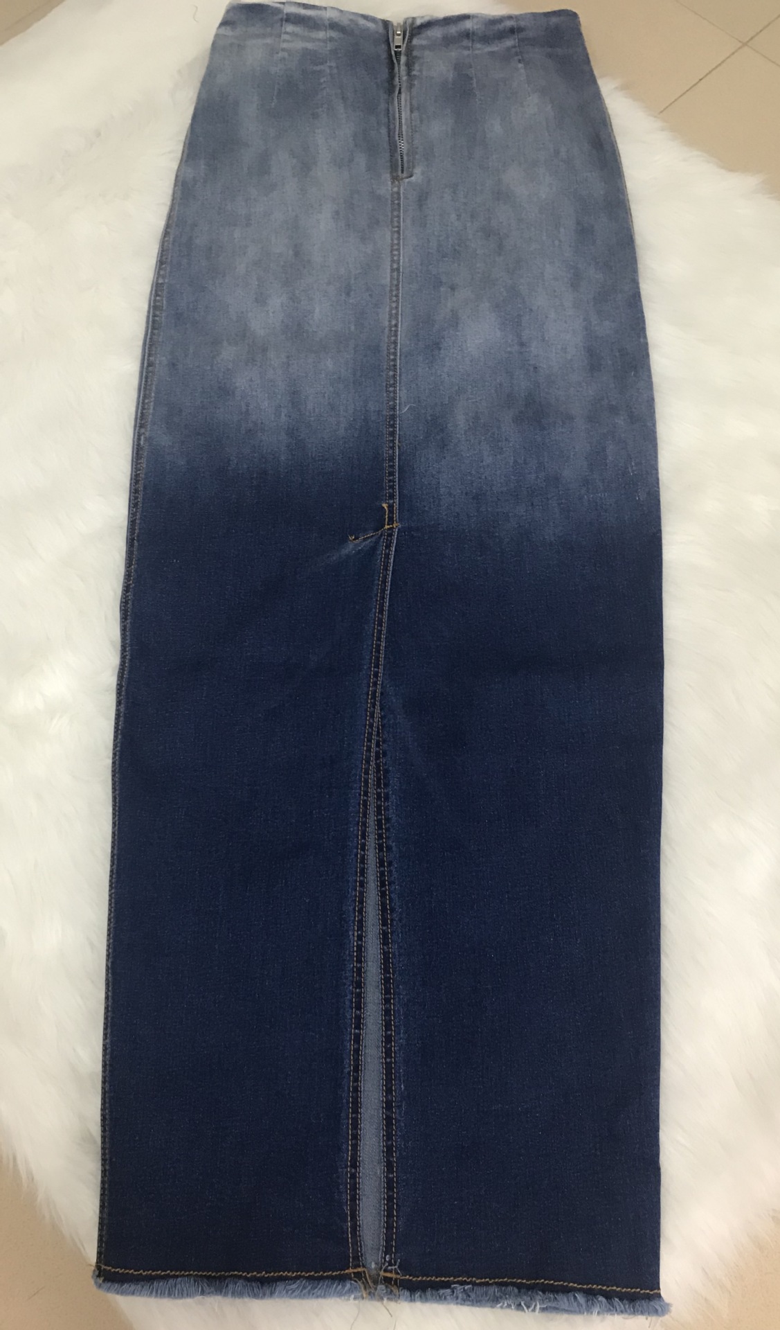 Women's Clothing Fashion Slit Tassel Denim Skirt