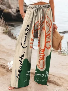 Casual Wide Leg Sports Trousers - Style 17 - View 1