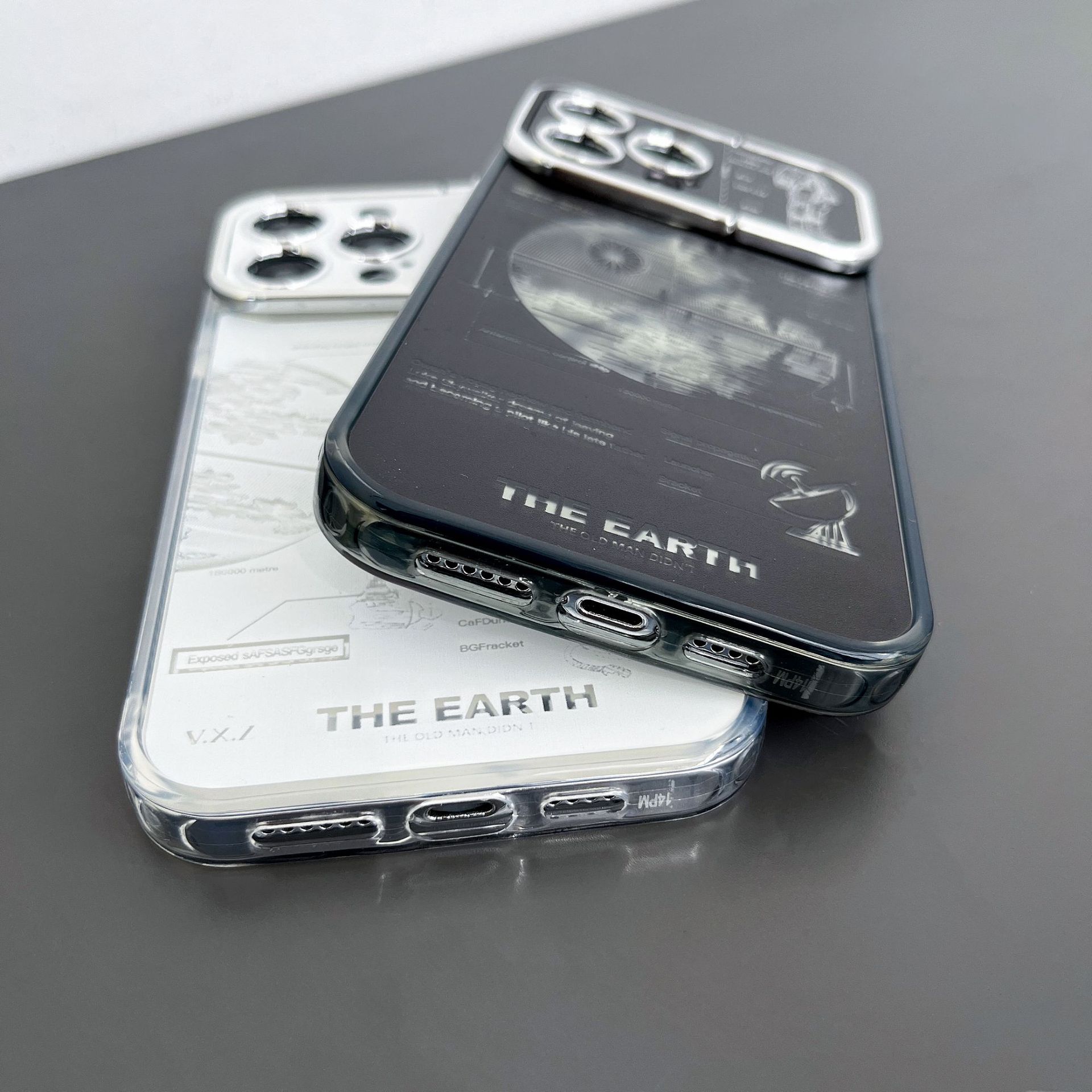 Pleated Bracket Phone Case Metal Planet - Image 13