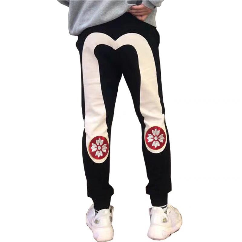 One Piece Dropshipping Autumn New Fashion Brand Fu Shen Badge Large M Printed Leisure Sports Terry Ankle Banded Pants