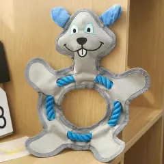 Plush Pet Toy Large, Medium And Small Dogs Cat Bone Tear-resistant Bite Sound Relieving Stuffy - Round Rope Mouse - View 1