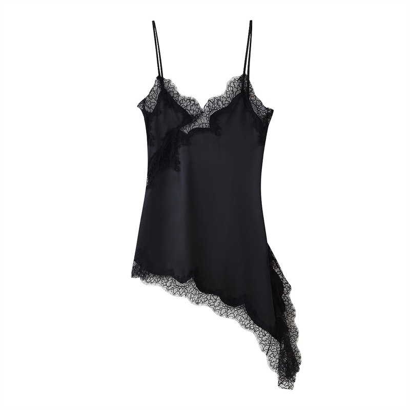 European And American Style Fashion Lace Asymmetric Dress