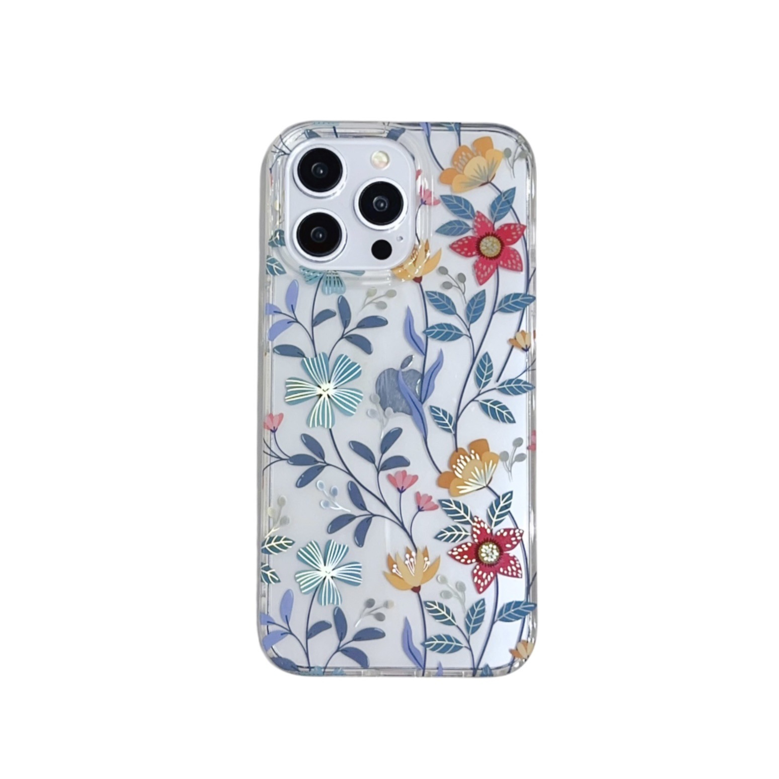 Gold-stamped Floral Phone Case With Double-sided Lamination