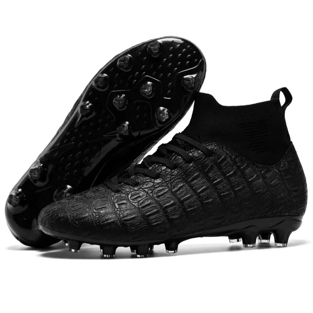 Football Men's High top Foot Sock Training Shoes Black - Shop at LoveMi
