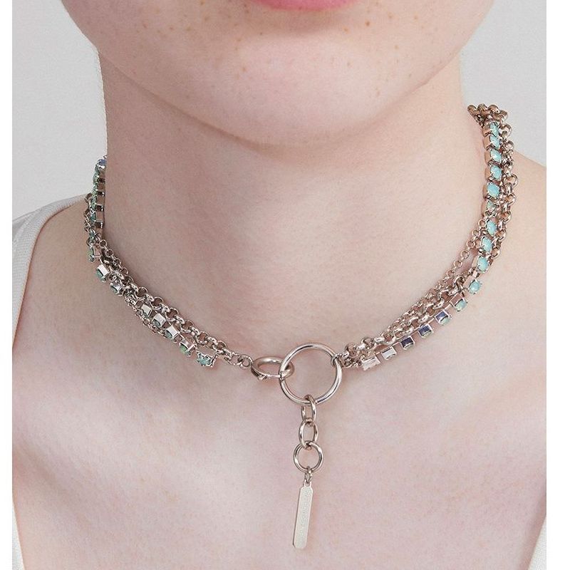 Women's Versatile Multi-layer Rhinestone Chain Winding Necklace