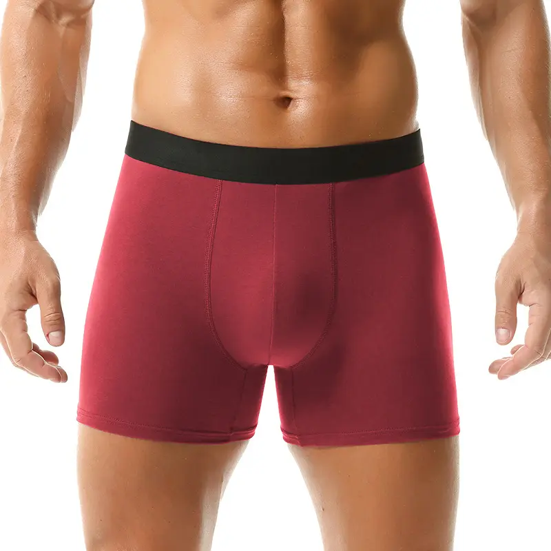Mens Breathable Cotton Boxer Briefs Plus Size
